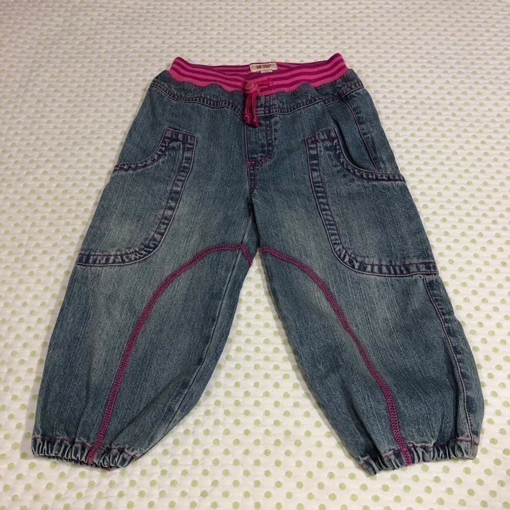 ME TOO-GIRL JEANS SIZE 2Y PINK & BLUE NWT